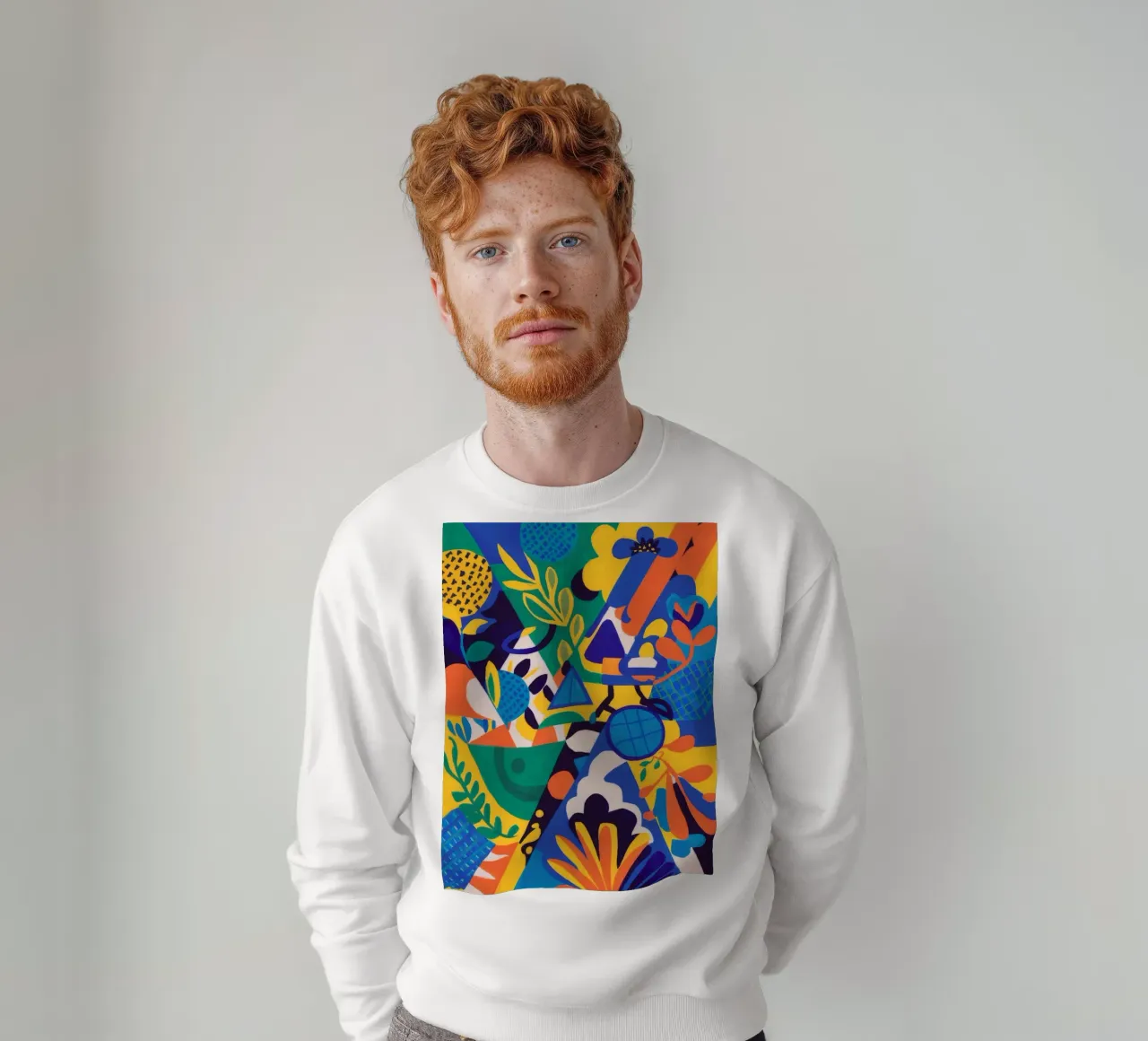 Geometrische Blüte Fusion Sweatshirt von Grande Serene