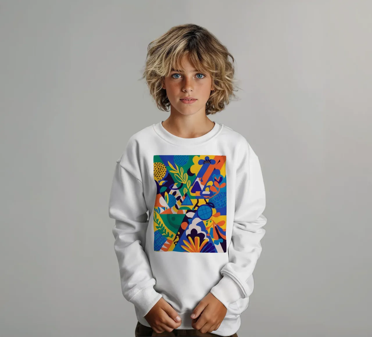 Geometrische Blüte Fusion Kinder Sweatshirt von Grande Serene