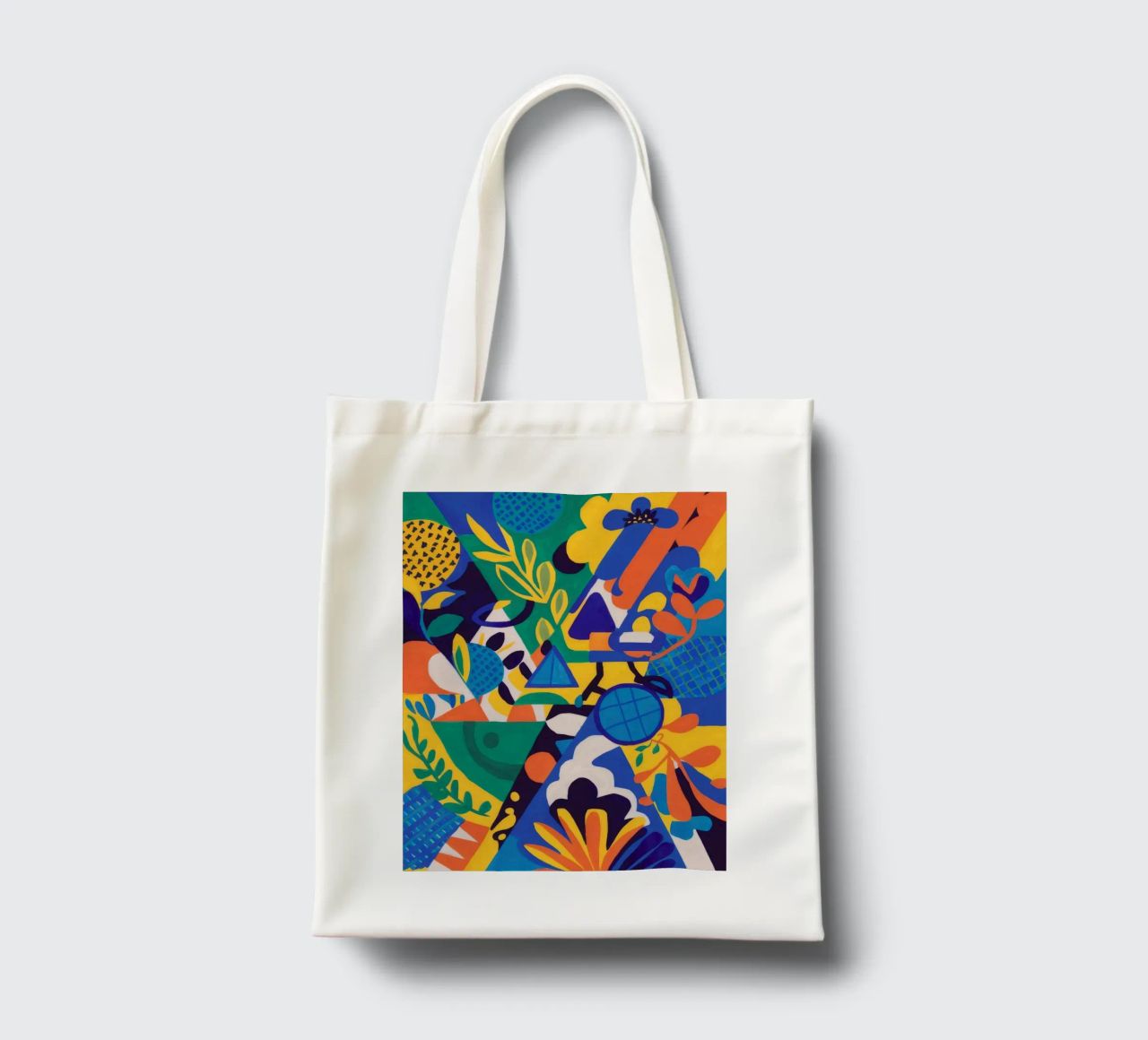 Fusione geometrica di fiori borsa in juta da Grande Serene