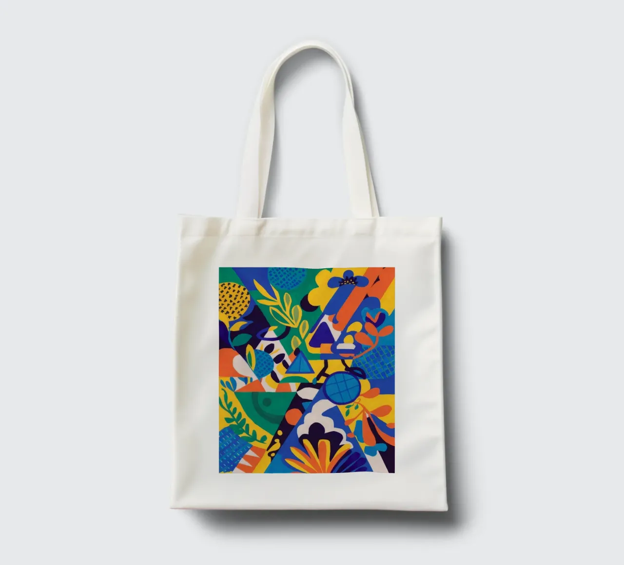 Fusione geometrica di fiori borsa in juta da Grande Serene