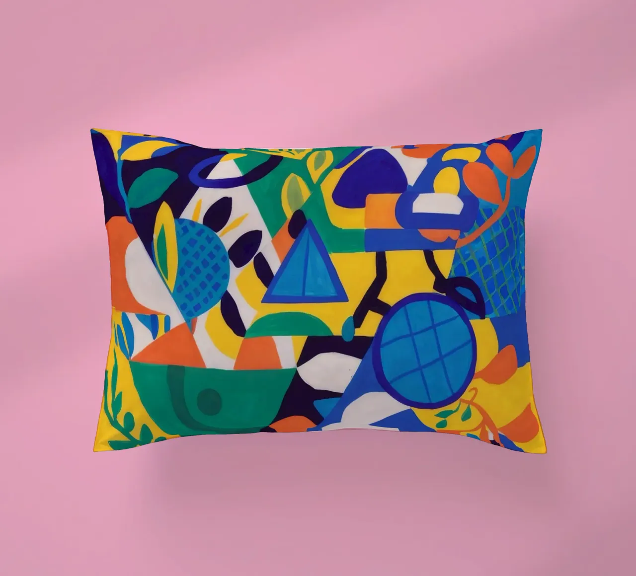 Fusione geometrica di fiori cuscino da Grande Serene