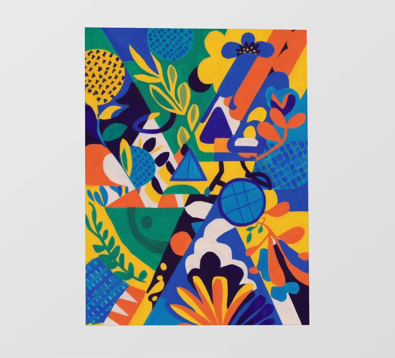 Fusione geometrica di fiori telo in pvc da Grande Serene