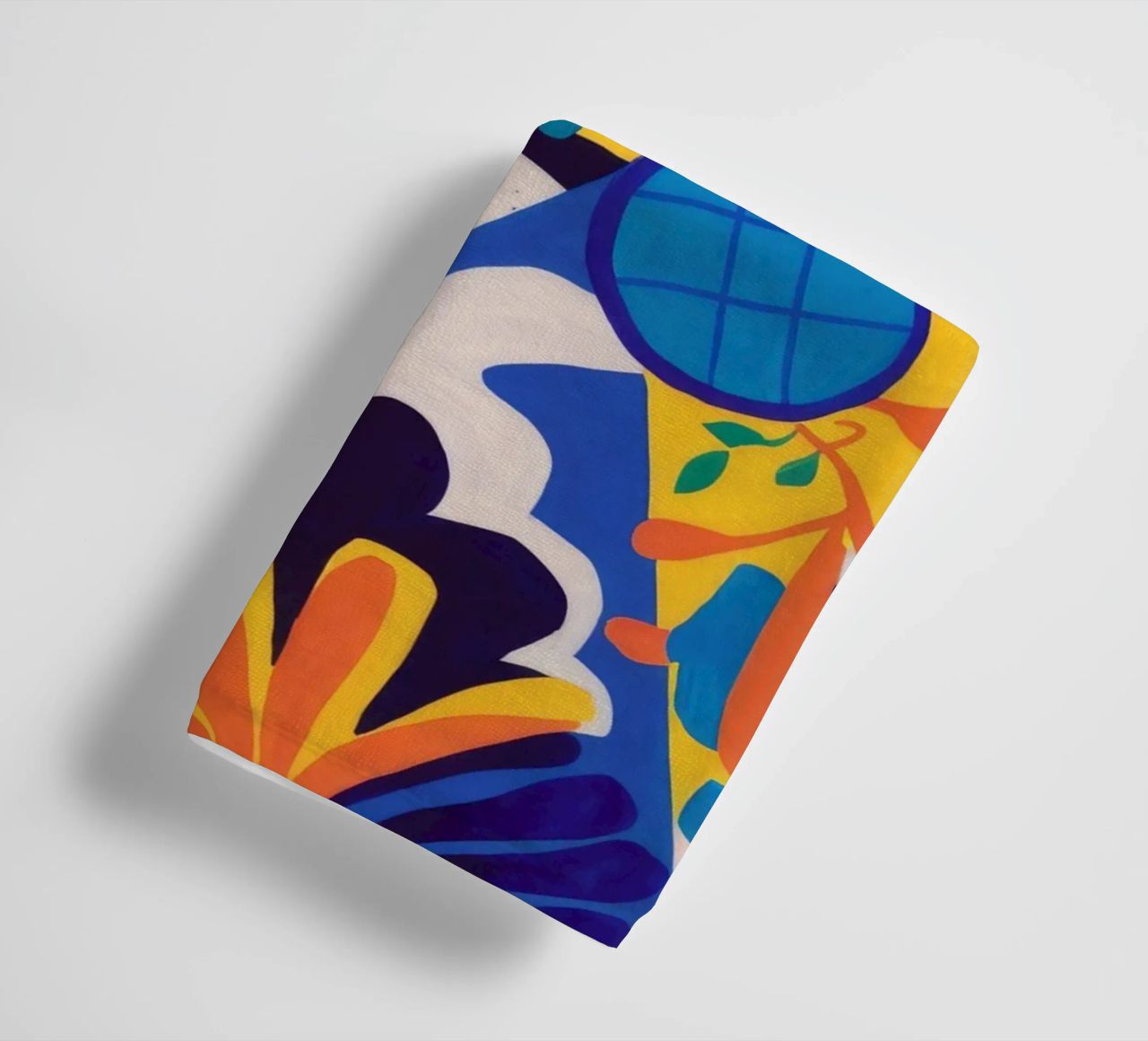 Fusion géométrique des fleurs serviette de bain de Grande Serene