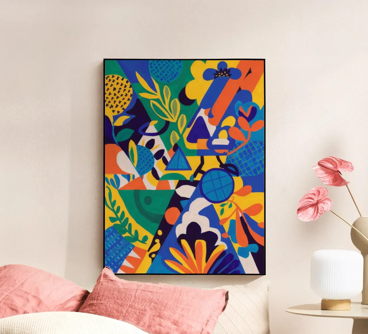Geometrische Blüte Fusion Acryl-Glas von Grande Serene