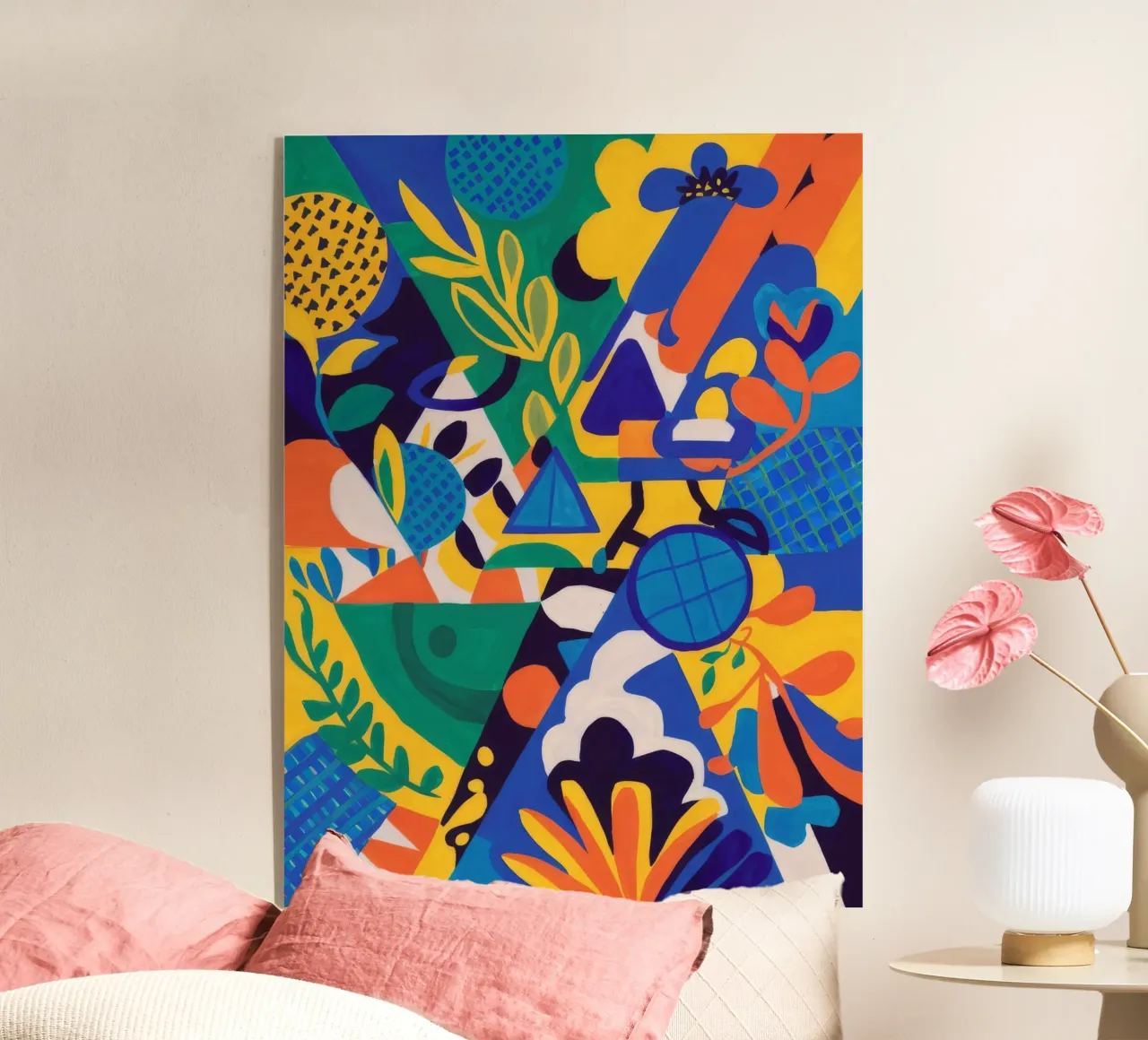 Geometrische Blüte Fusion Acryl-Glas von Grande Serene