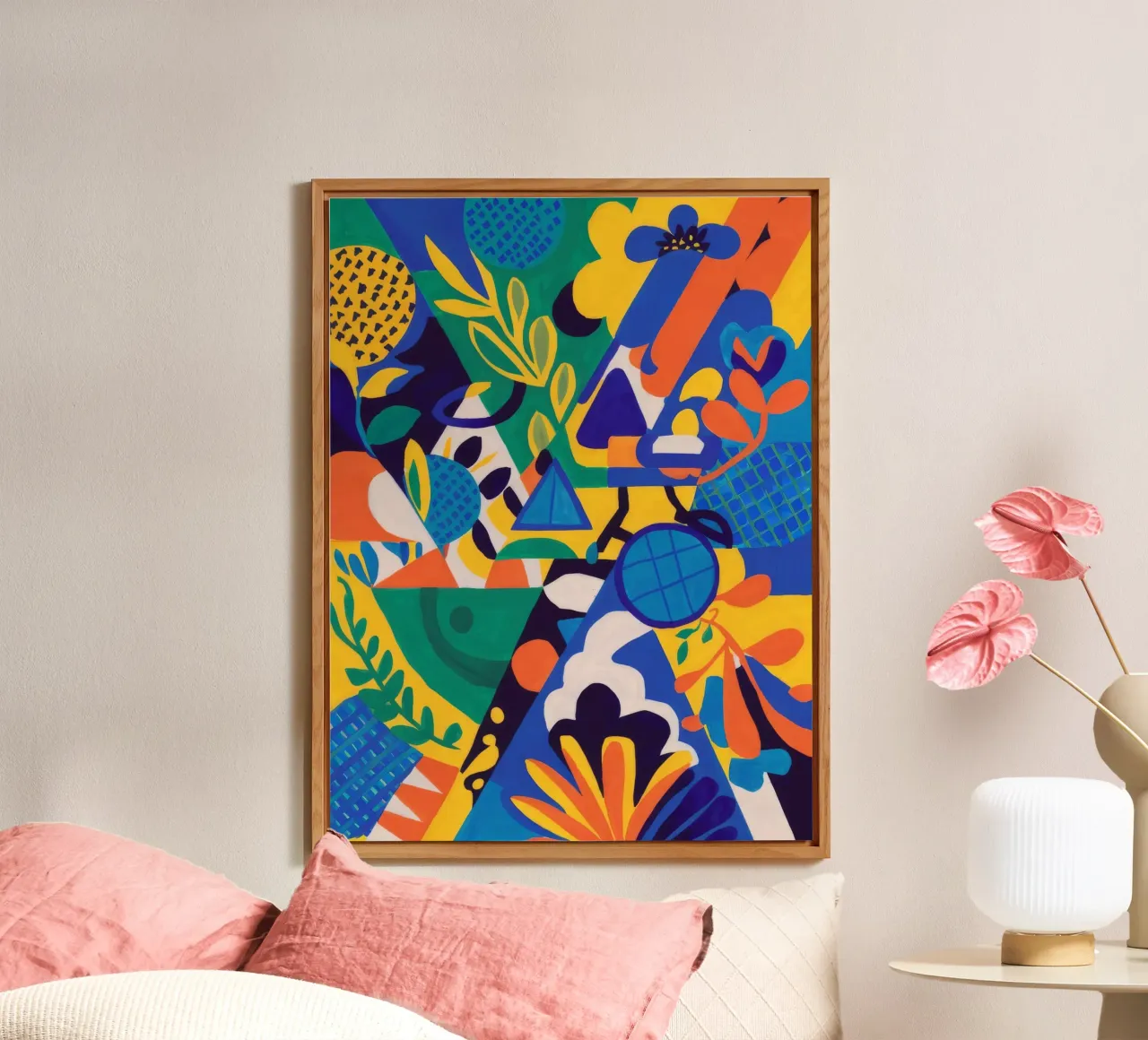 Fusione geometrica di fiori alluminio dibond da Grande Serene