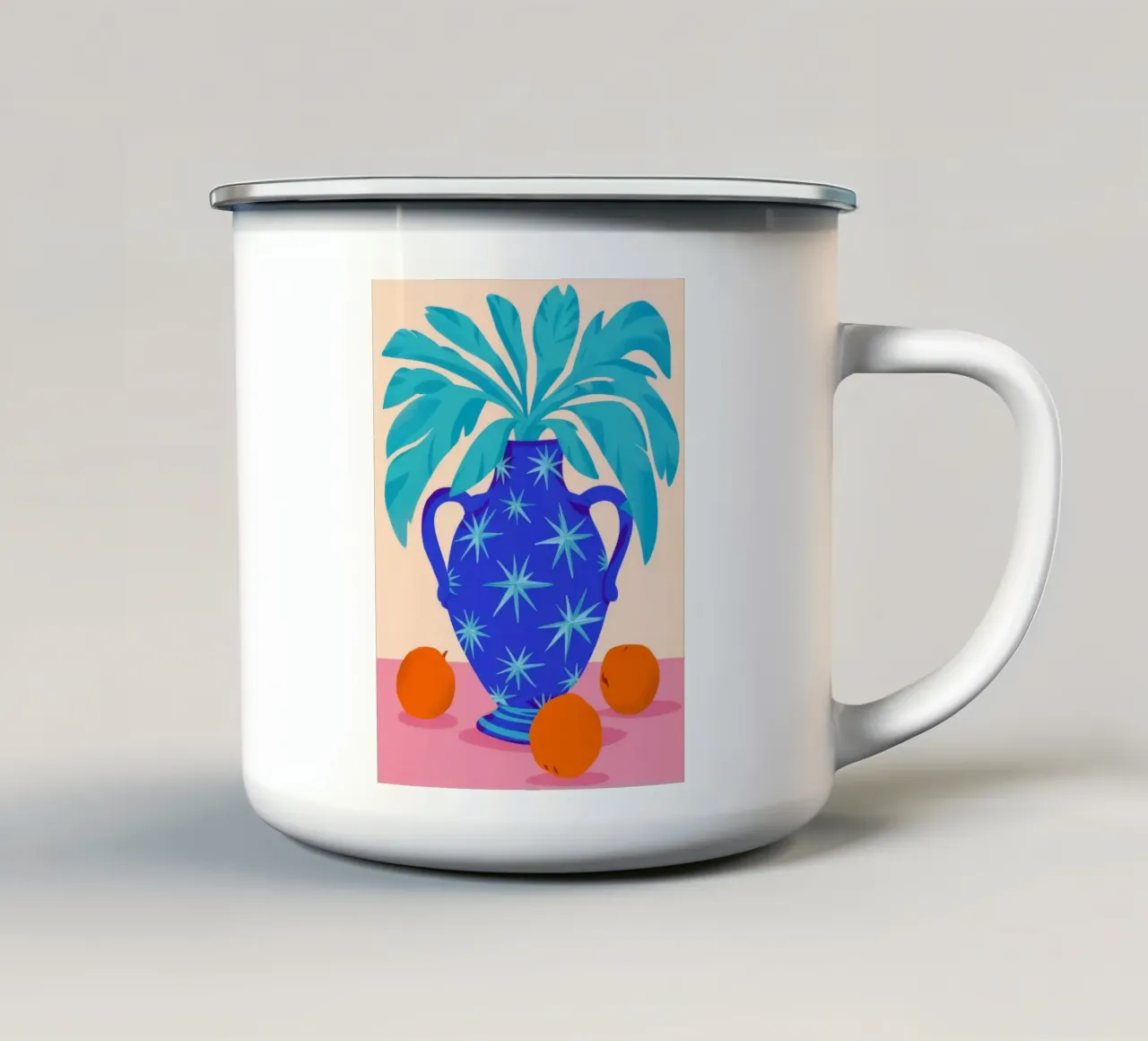 Foglia di cobalto Majesty tazza in smalto da Moonlite Desire