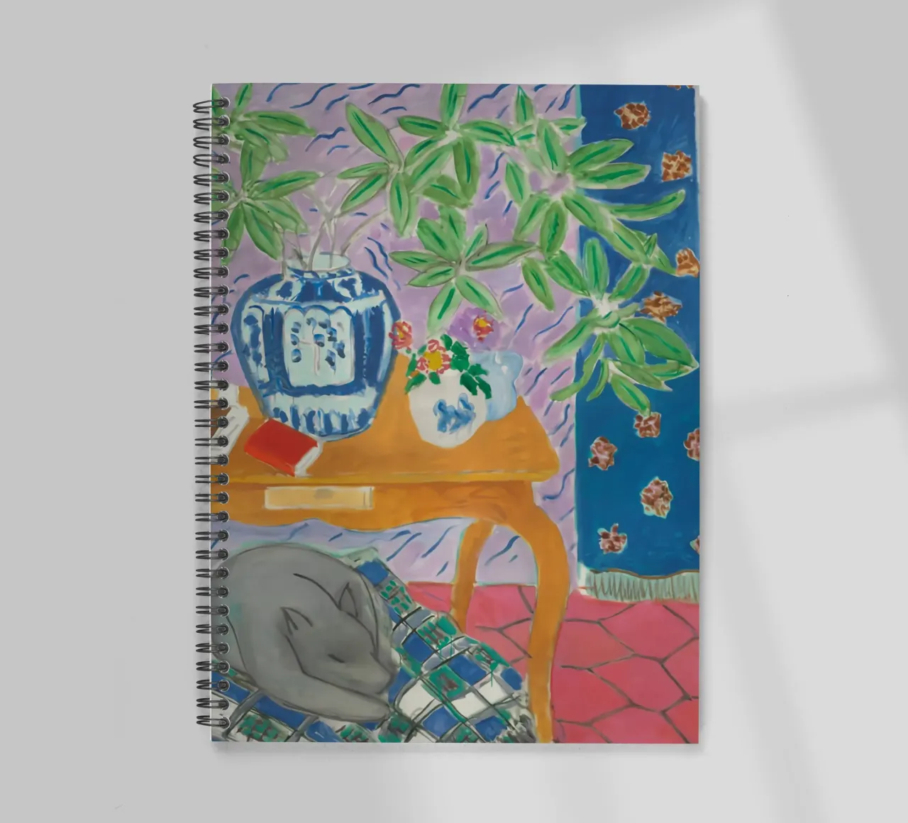 Interrior With Dog spiral notebook by Stev Shop