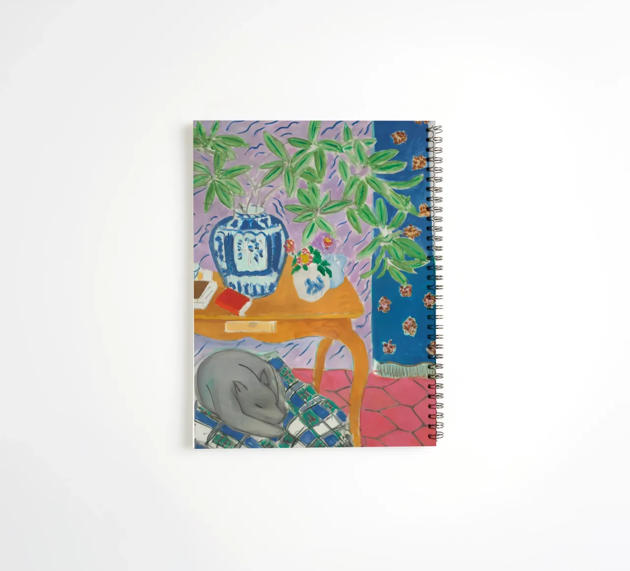 Interrior With Dog spiral notebook by Stev Shop
