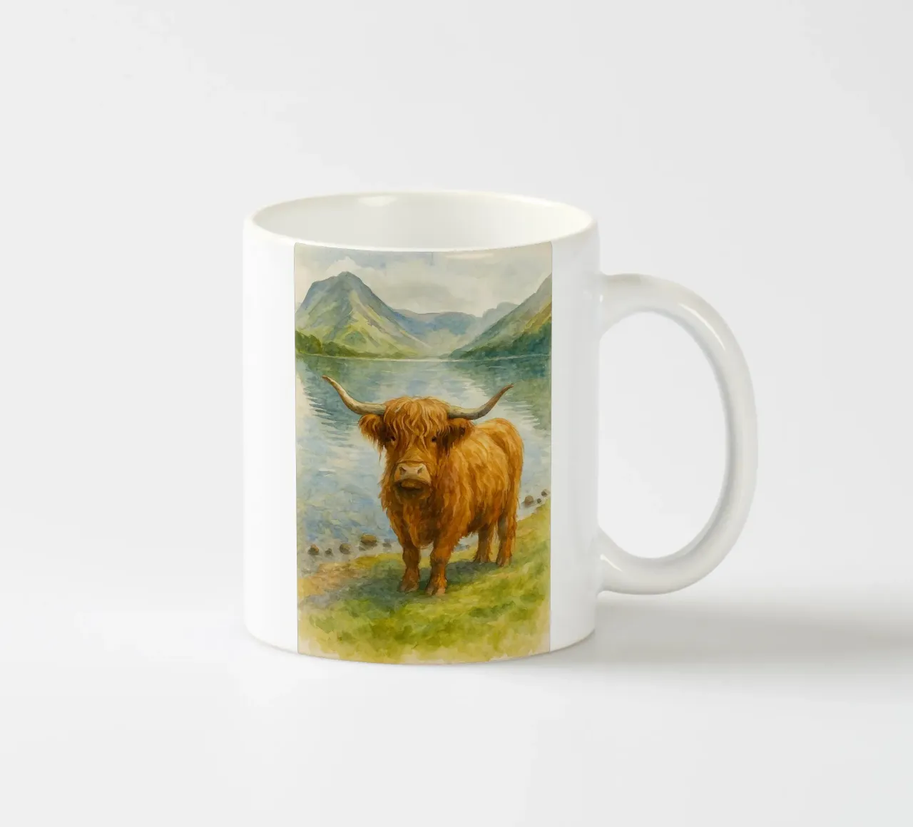 vache des prairies peinture dessin mug en céramique de lauraa