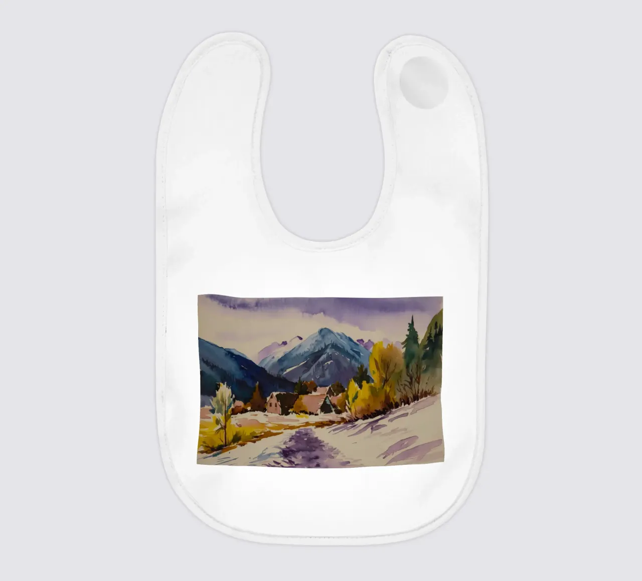 Panorama del picco innevato bavaglino da Lush Essence