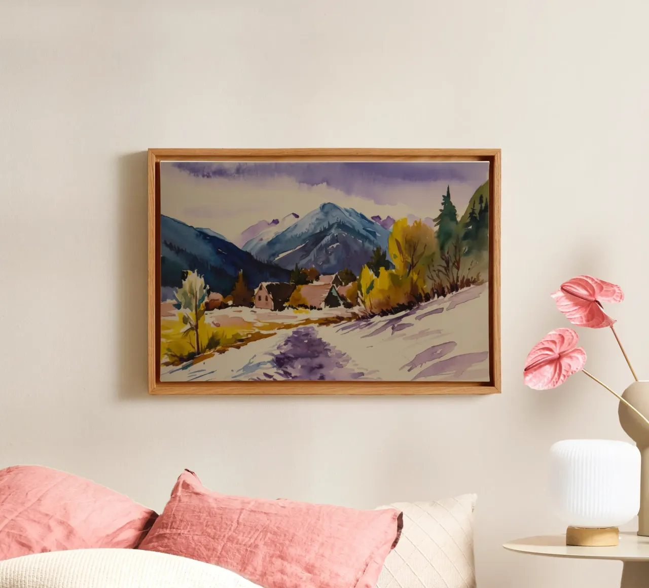 Snowy Peak Panorama canvas by Lush Essence