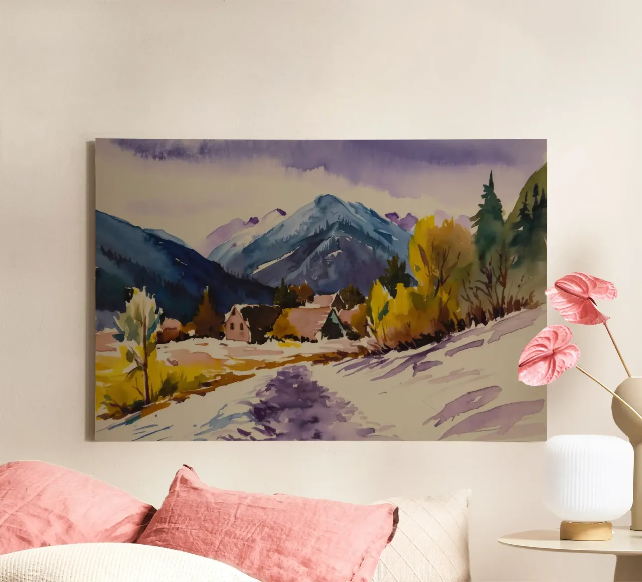 Snowy Peak Panorama canvas by Lush Essence