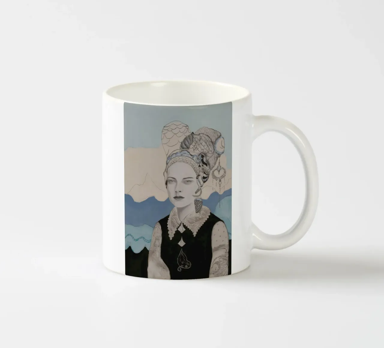 Linear Curl Aristocrat Keramik Tasse von Vivid Reverie