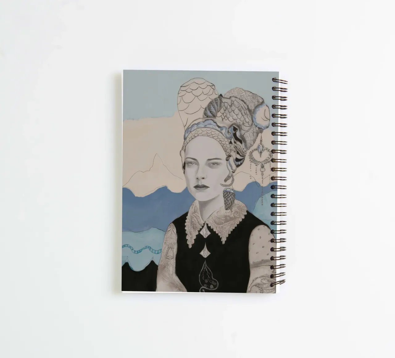 Linear Curl Aristocrat spiral notebook by Vivid Reverie