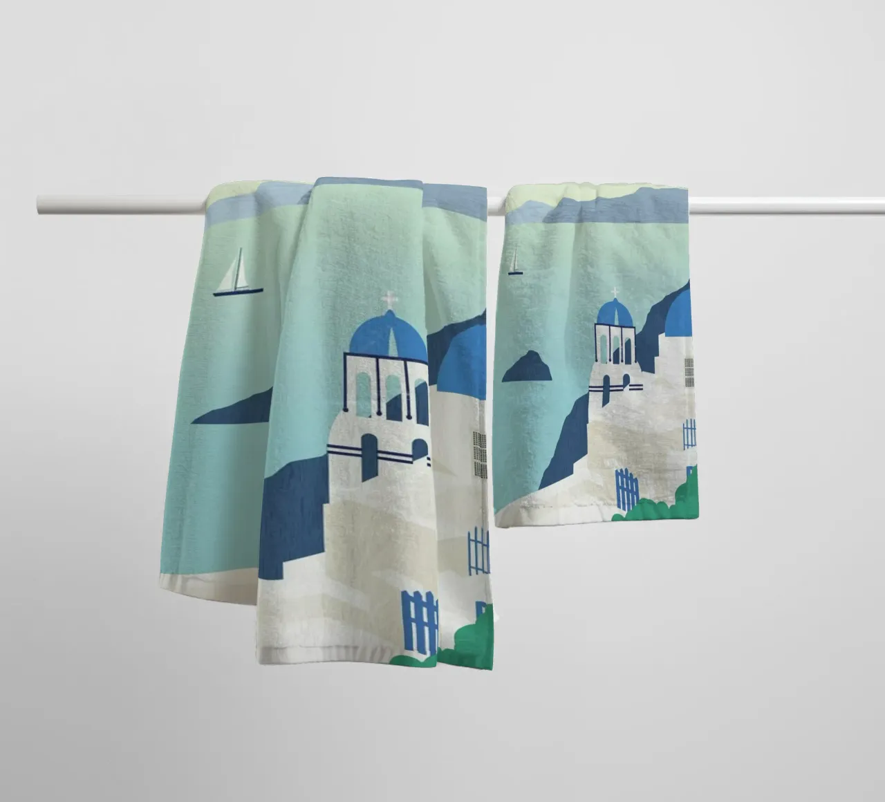 Santorini asciugamano da bagno da Katinka Reinke