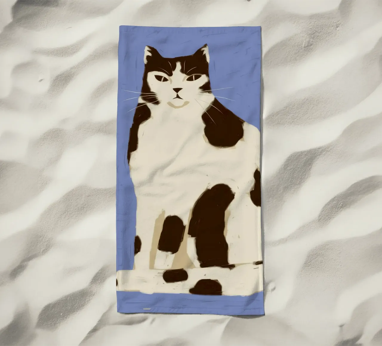 Gatto maculato stoico telo mare da Grande Serene