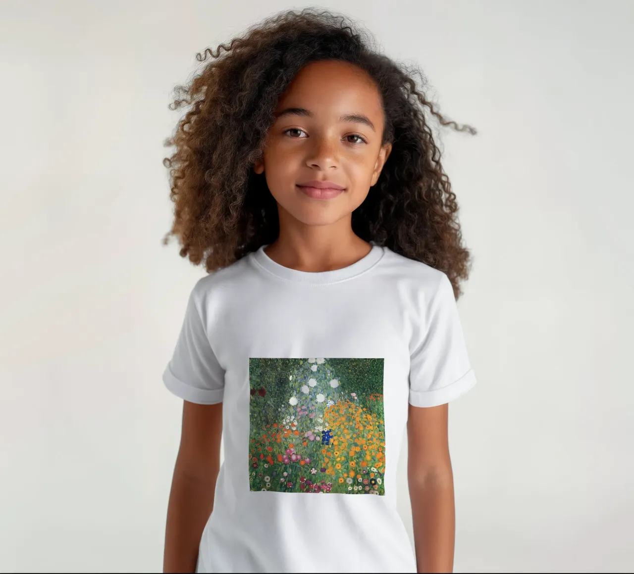 Giardino fiorito Klimt t-shirt bambini da Stev Shop