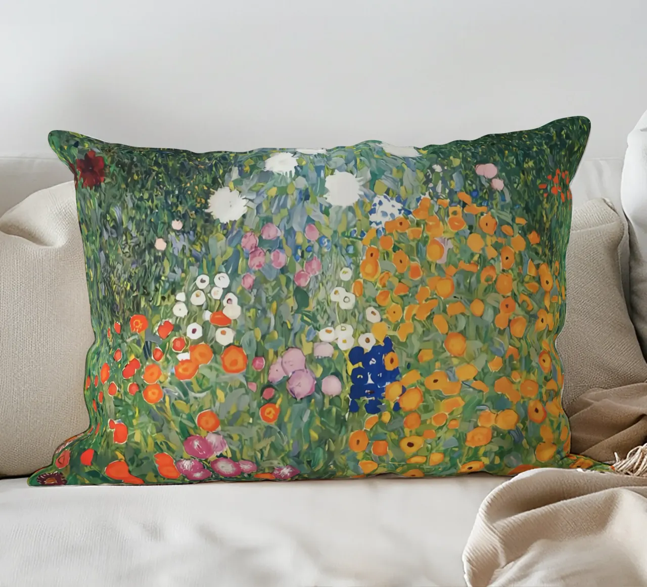 Giardino fiorito Klimt cuscino da Stev Shop