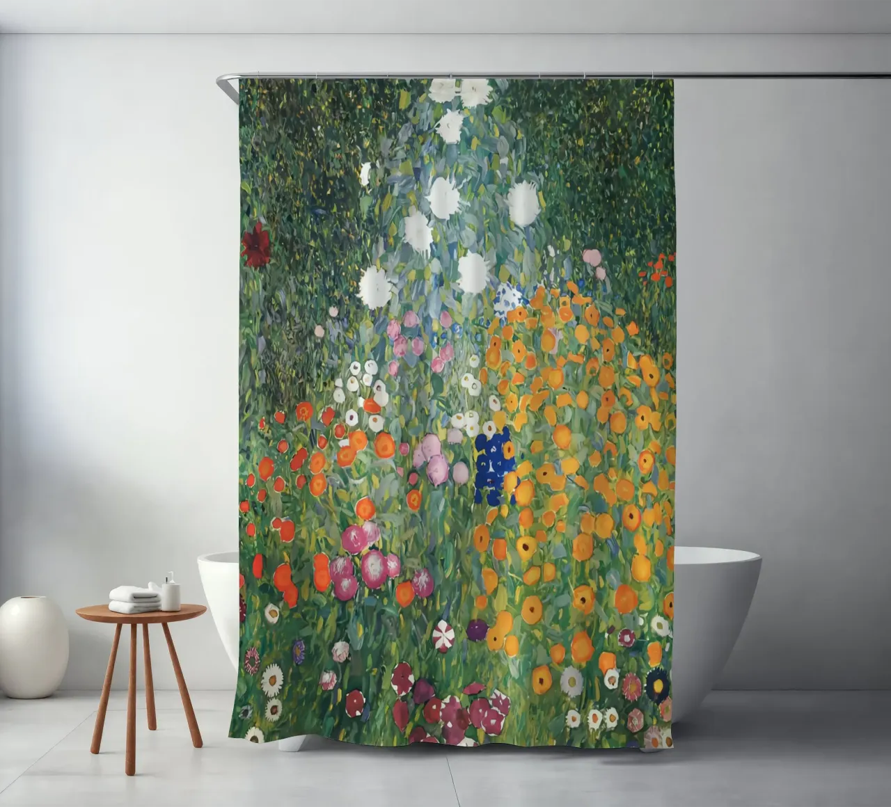Flower Garden Klimt shower curtain by Stev Shop