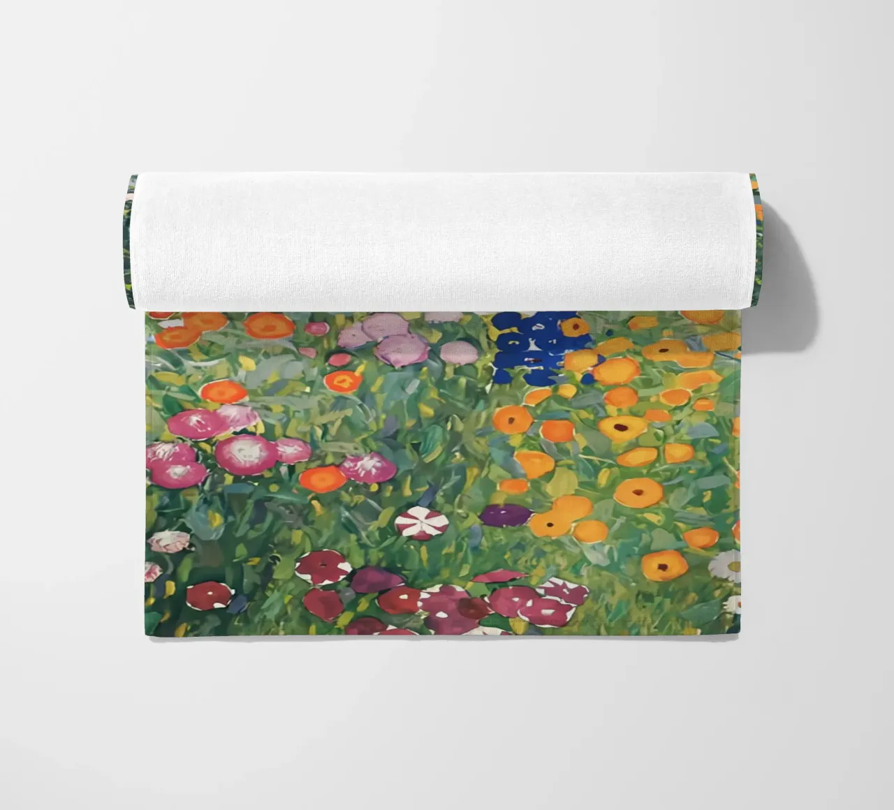 Flower Garden Klimt beach towel by Stev Shop