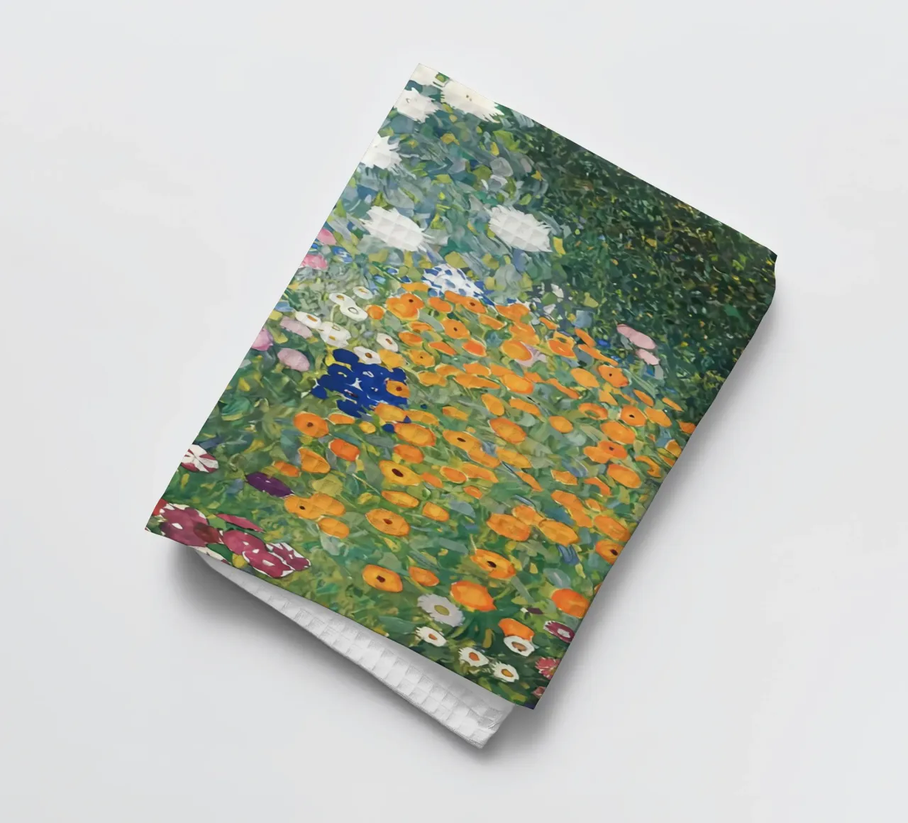Bloementuin Klimt theedoek van Stev Shop