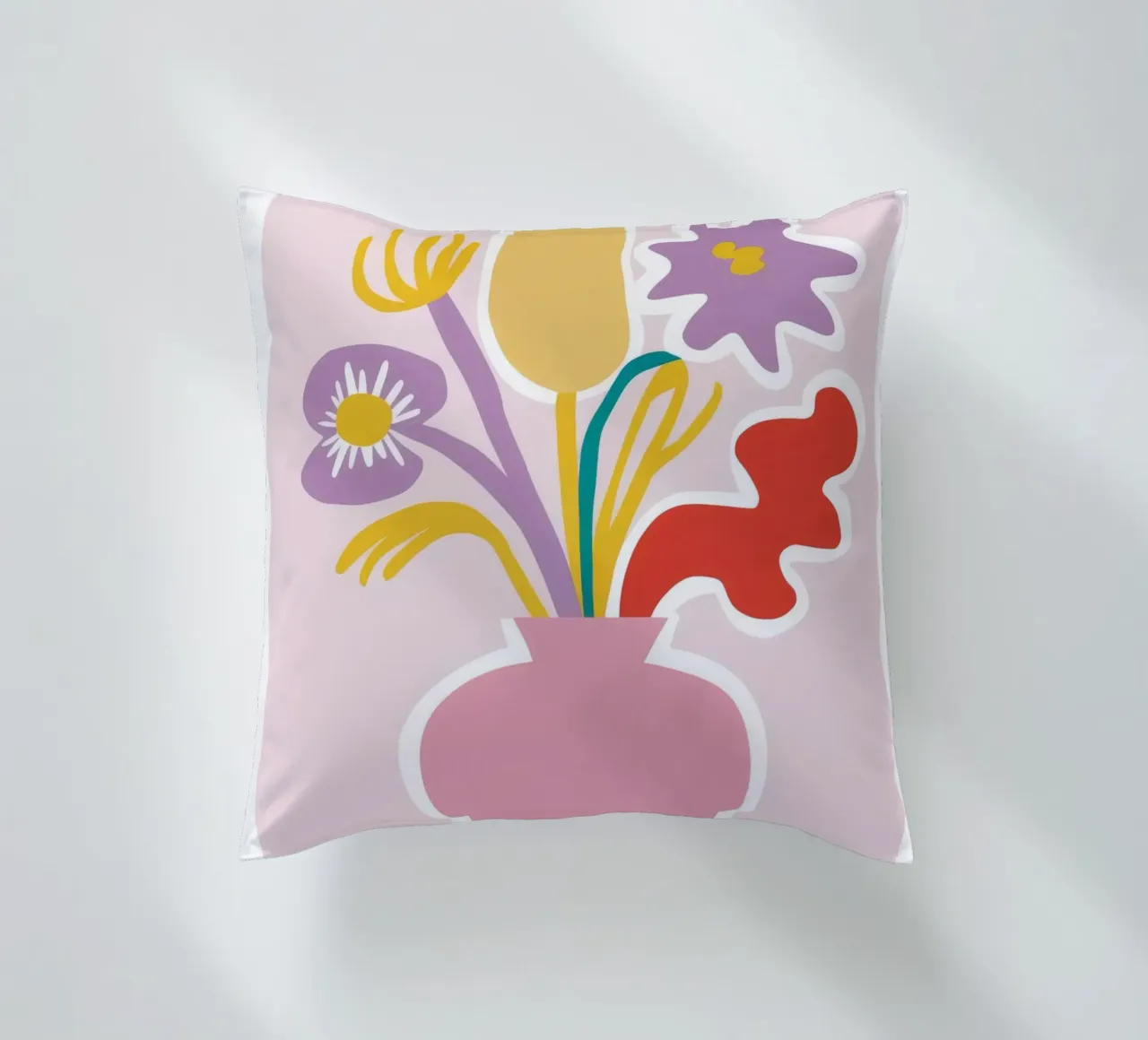 Bouquet monocromatico rosa cuscino da Moonlite Desire