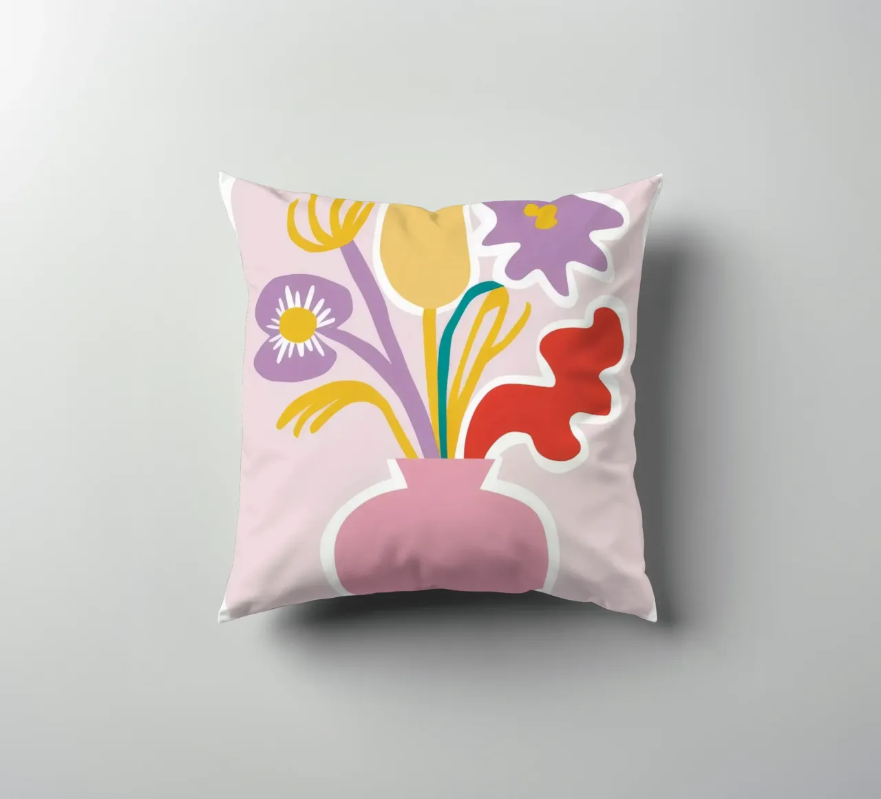 Bouquet monocromatico rosa cuscino da Moonlite Desire