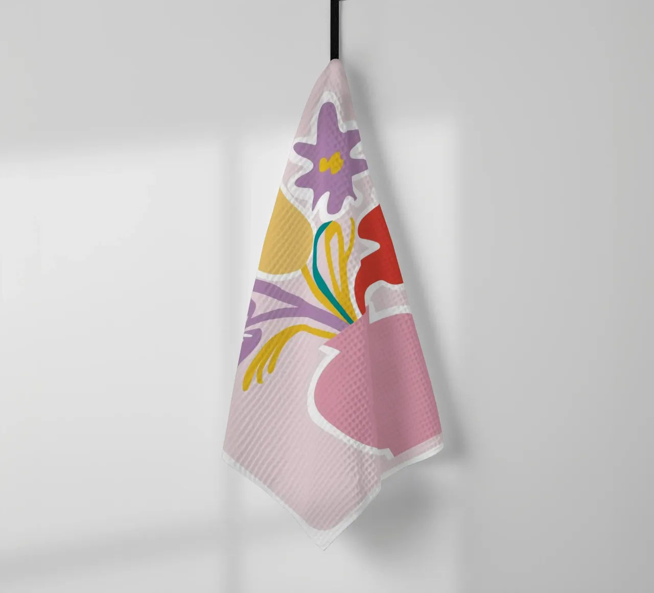 Monochromer rosa Blumenstrauß Geschirrtuch von Moonlite Desire