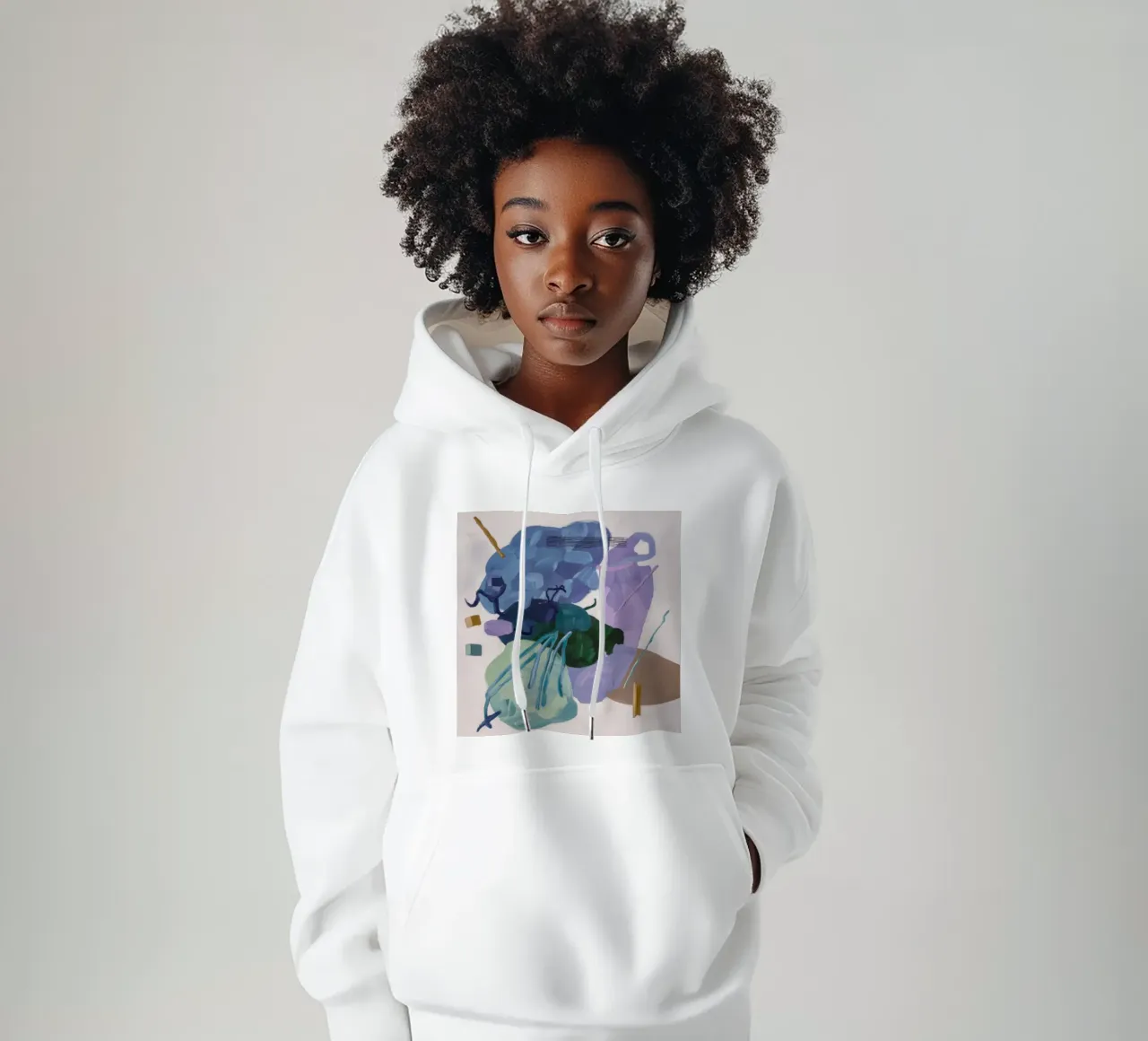 Fiore del vortice indaco felpa con cappuccio da Vivid Reverie