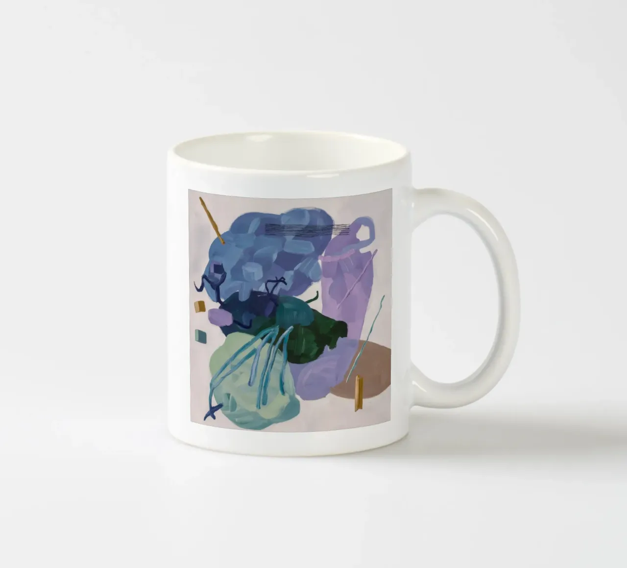 Fiore del vortice indaco tazza in ceramica da Vivid Reverie
