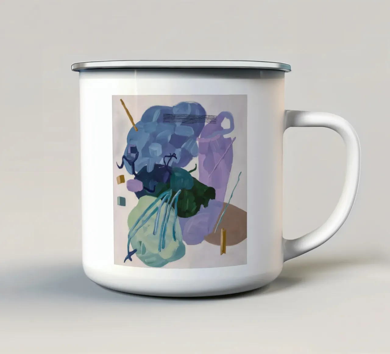 Fiore del vortice indaco tazza in smalto da Vivid Reverie