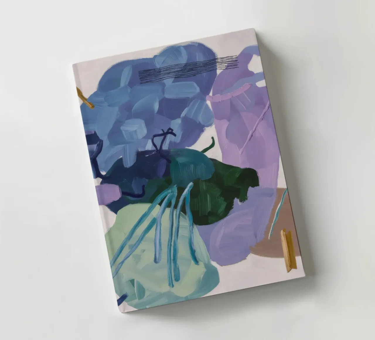 Indigo Vortex Bloom notebook by Vivid Reverie