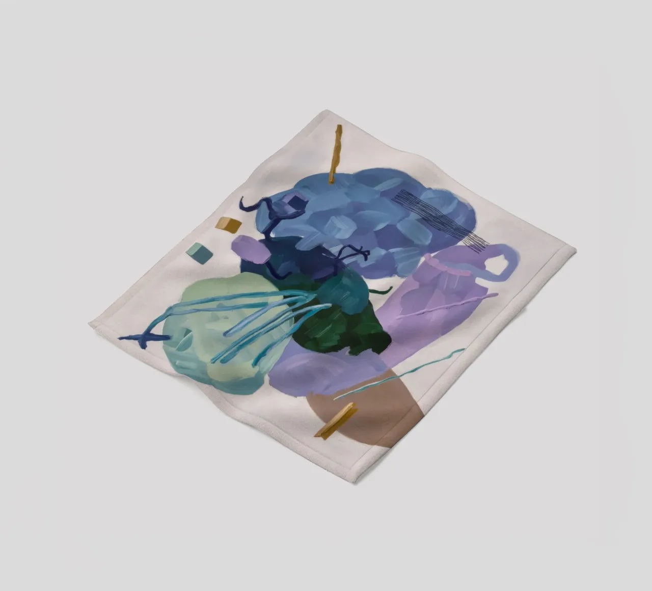 Indigo Vortex Bloom Fleecedecke von Vivid Reverie