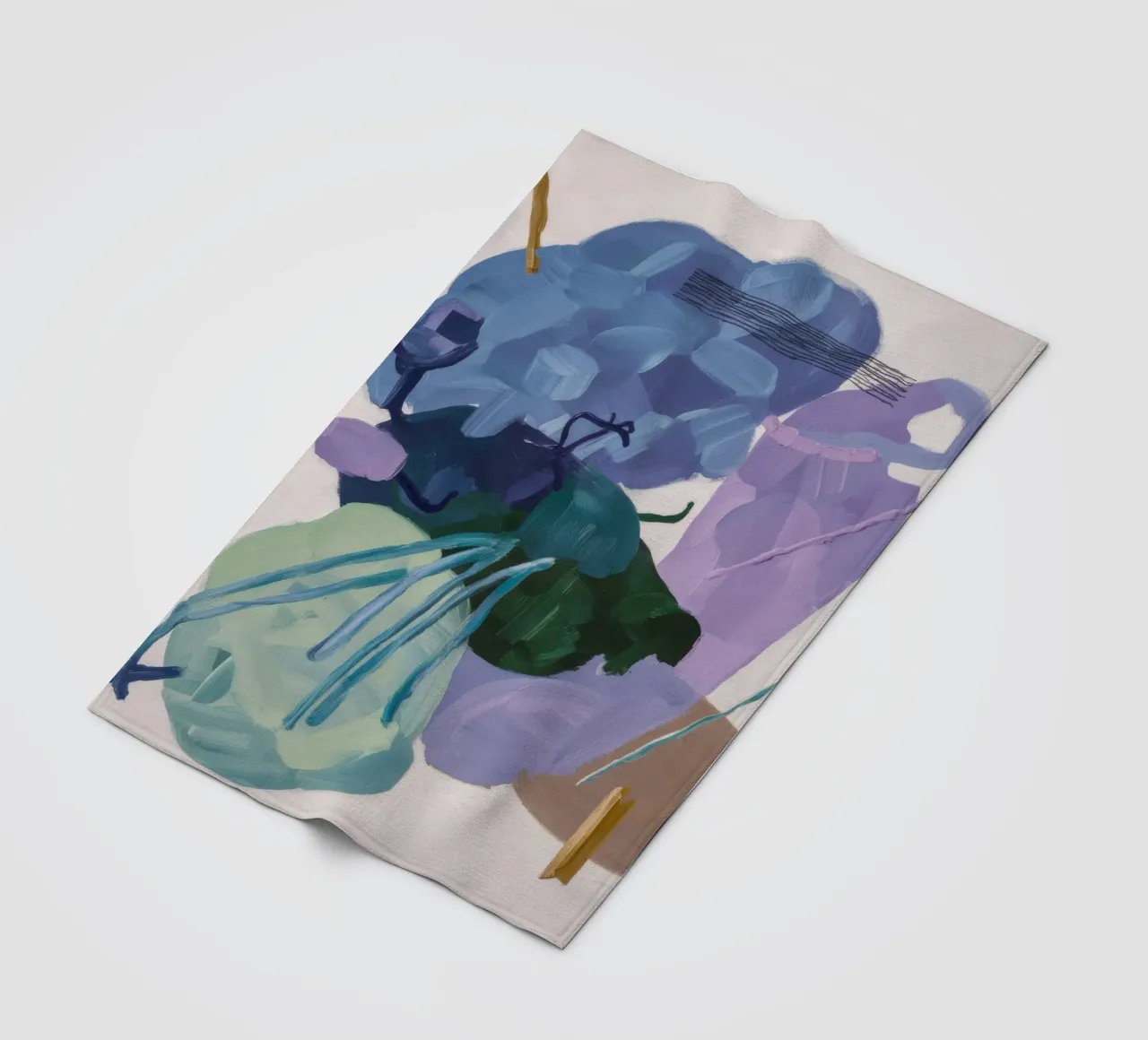 Indigo Vortex Bloom Fleecedecke von Vivid Reverie