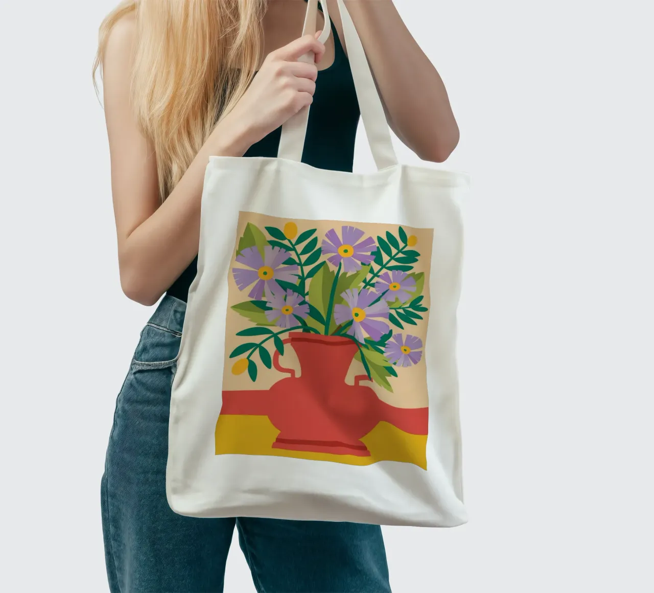 Bouquet rustico verdeggiante borsa in juta da Moonlite Desire