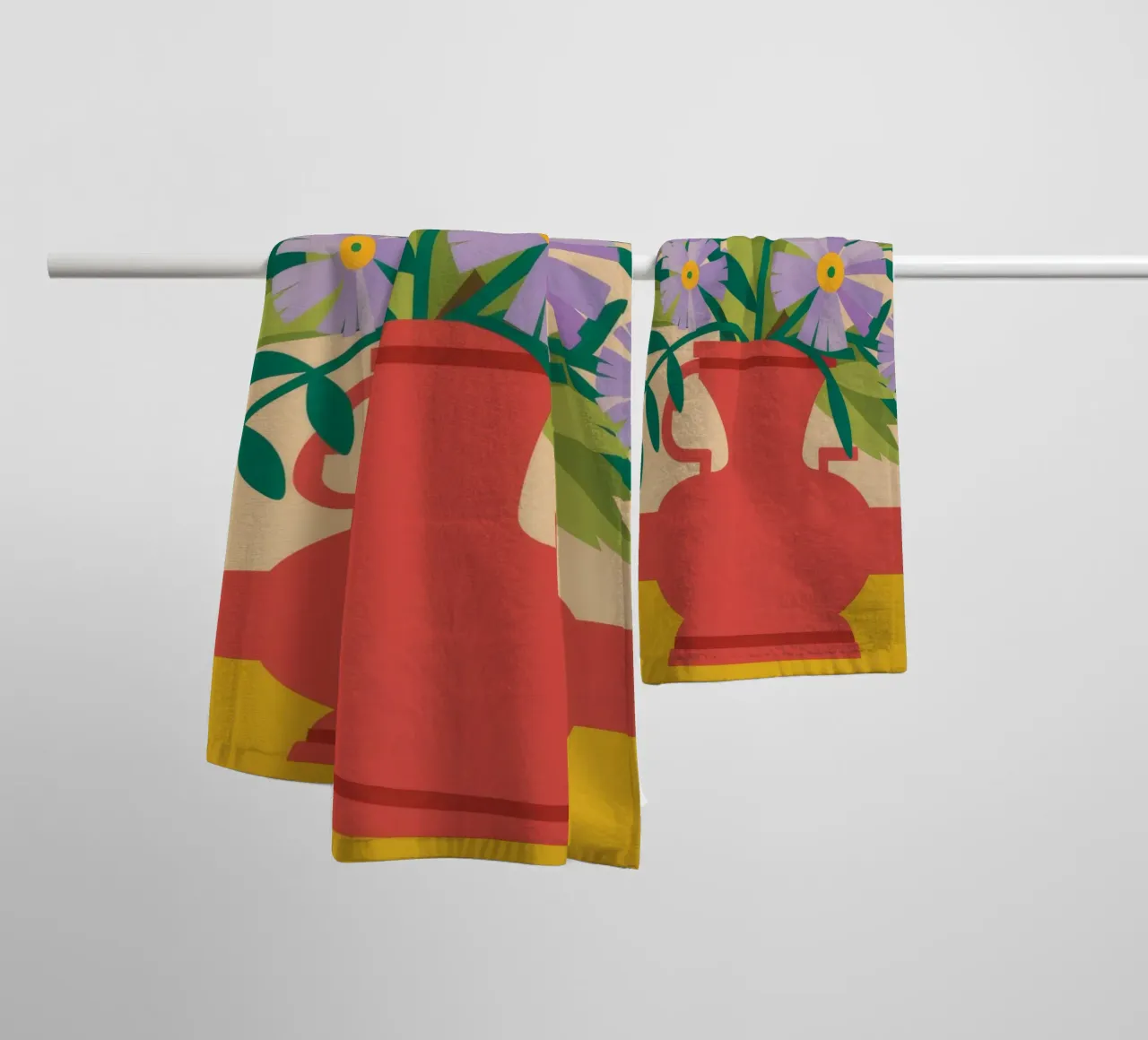 Bouquet rustico verdeggiante asciugamano da bagno da Moonlite Desire