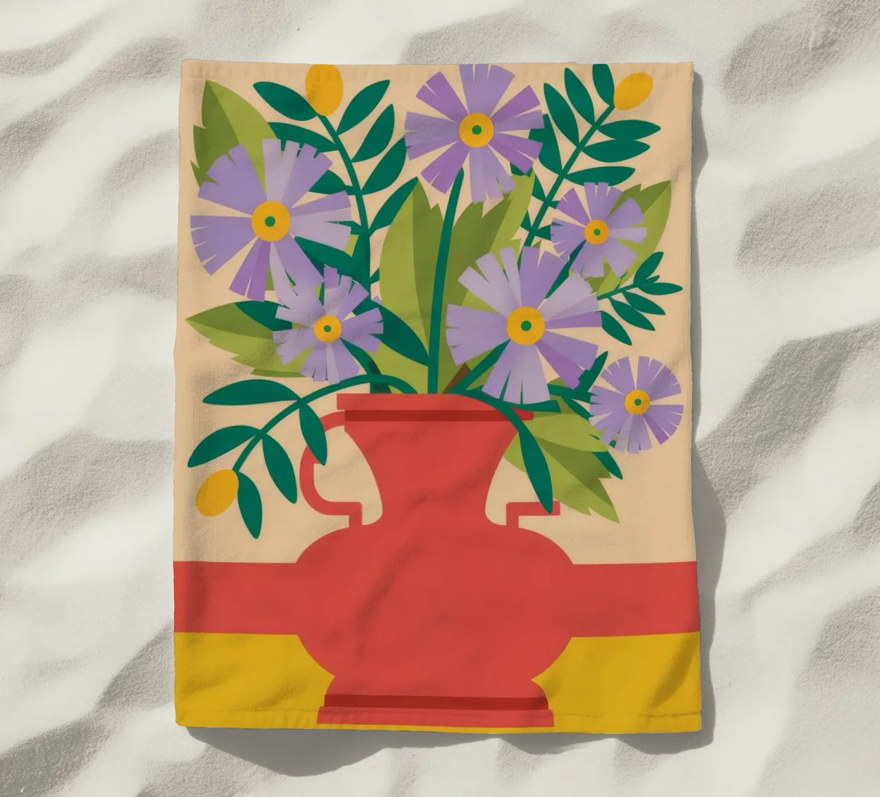 Bouquet rustico verdeggiante telo mare da Moonlite Desire