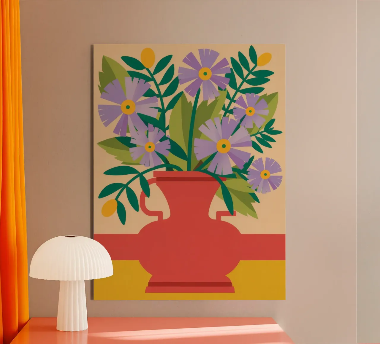 Bouquet rustico verdeggiante alluminio dibond da Moonlite Desire