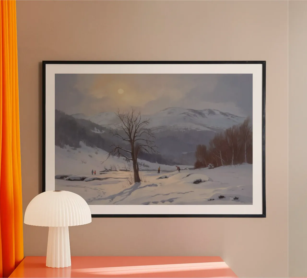 La nuda solitudine dell'inverno poster con telaio in plastica da Lush Essence