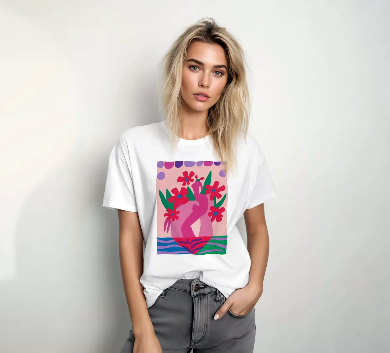 Forma floreale fauvista t-shirt da Moonlite Desire