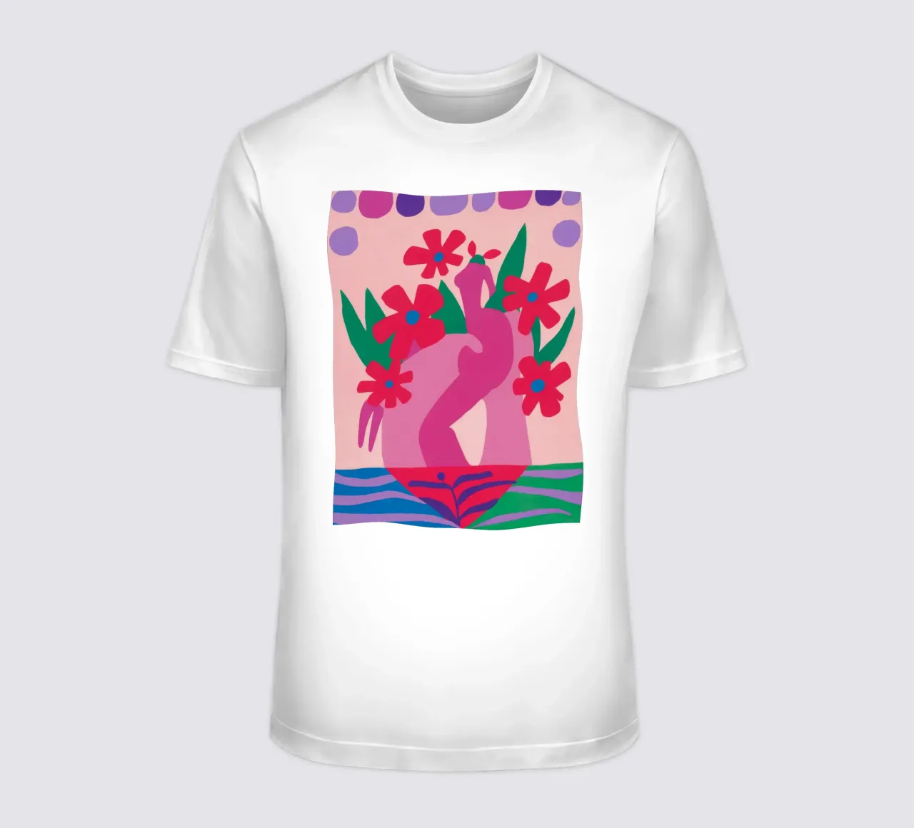 Forma floreale fauvista t-shirt da Moonlite Desire