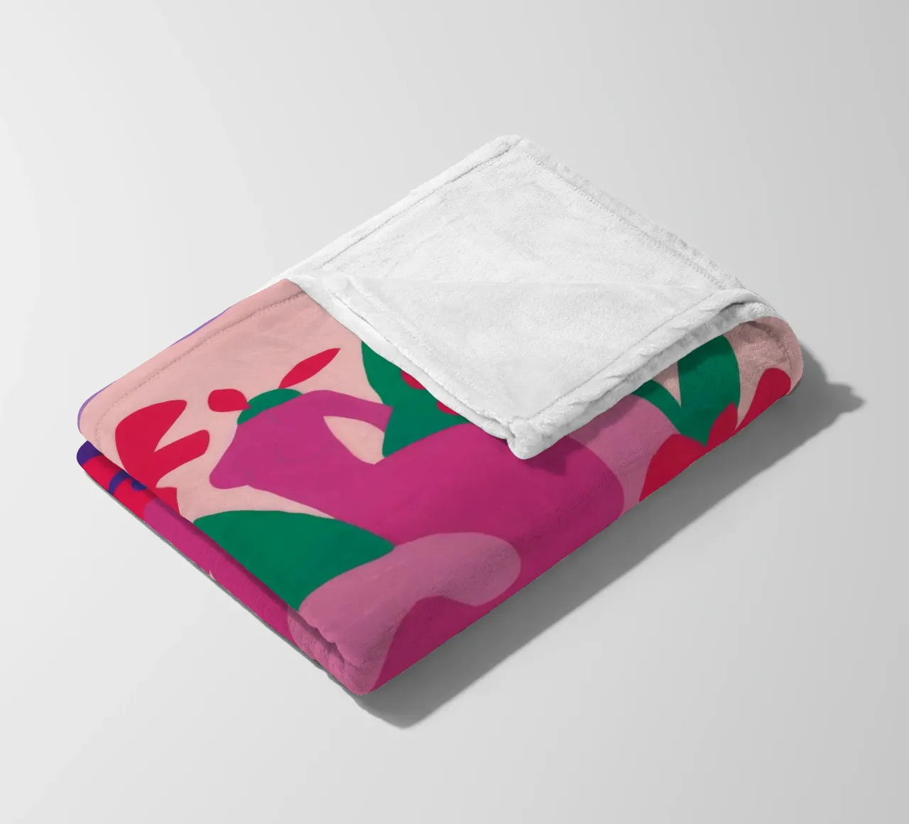 Fauvist Flower Form fleece blanket by Moonlite Desire