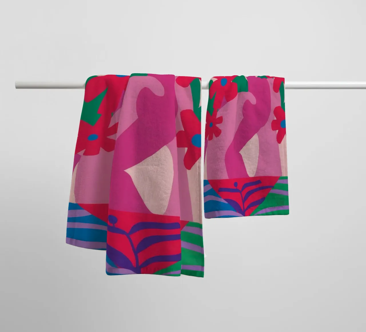 Fauvist Flower Form towel by Moonlite Desire