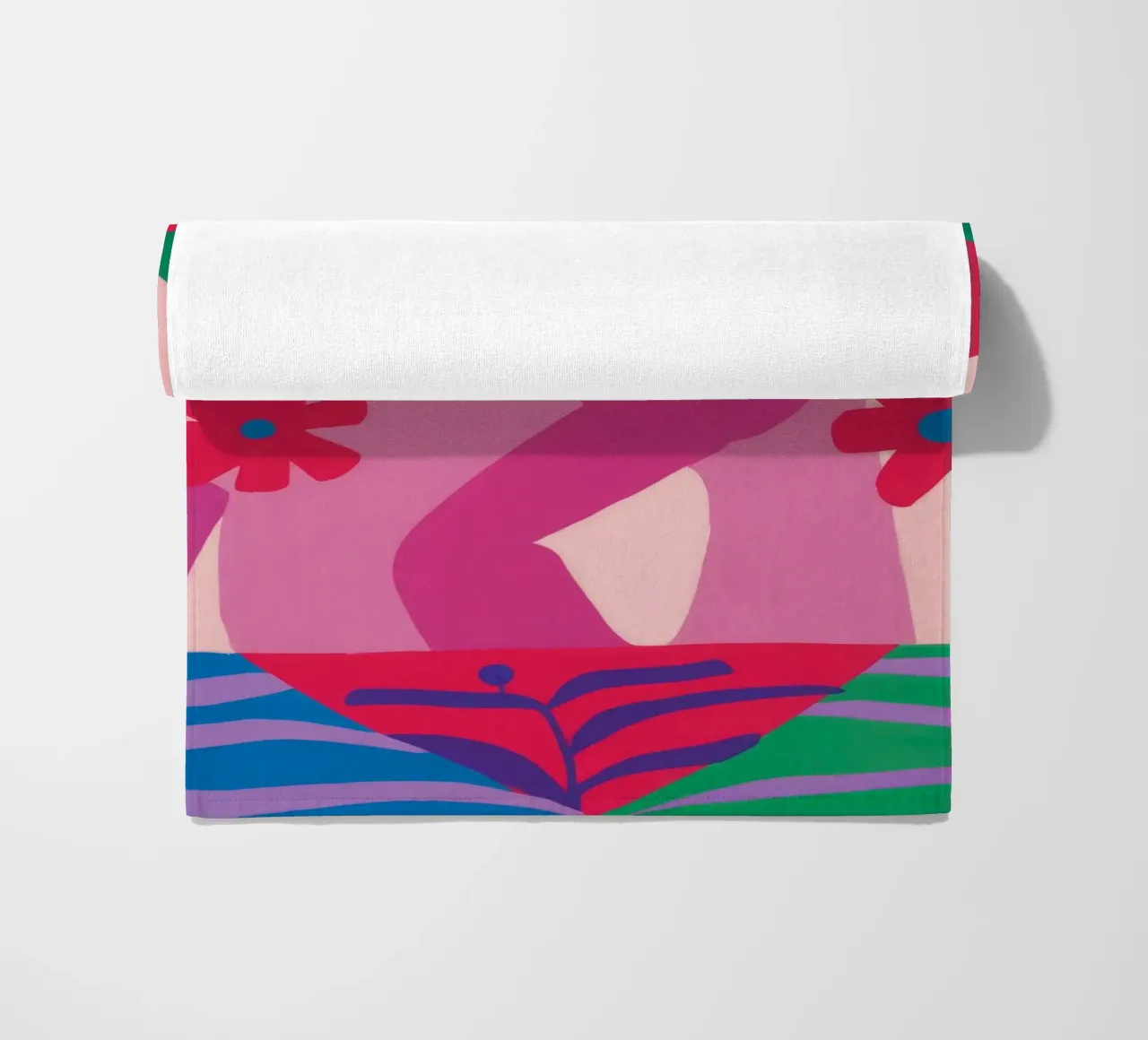 Fauvist Flower Form beach towel by Moonlite Desire
