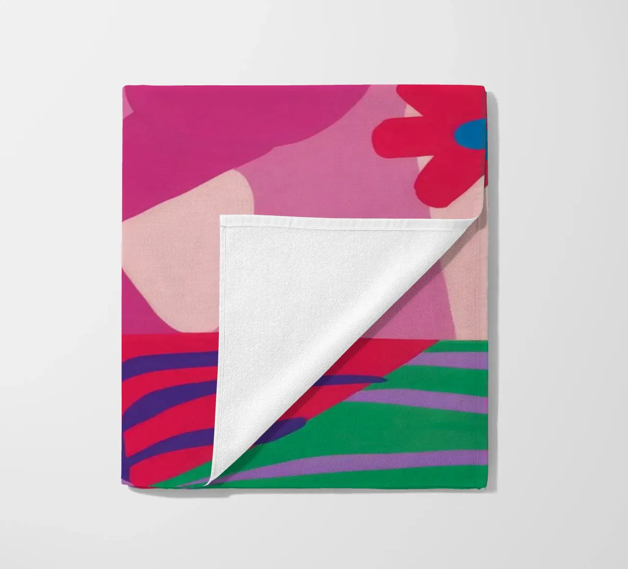 Fauvist Flower Form beach towel by Moonlite Desire