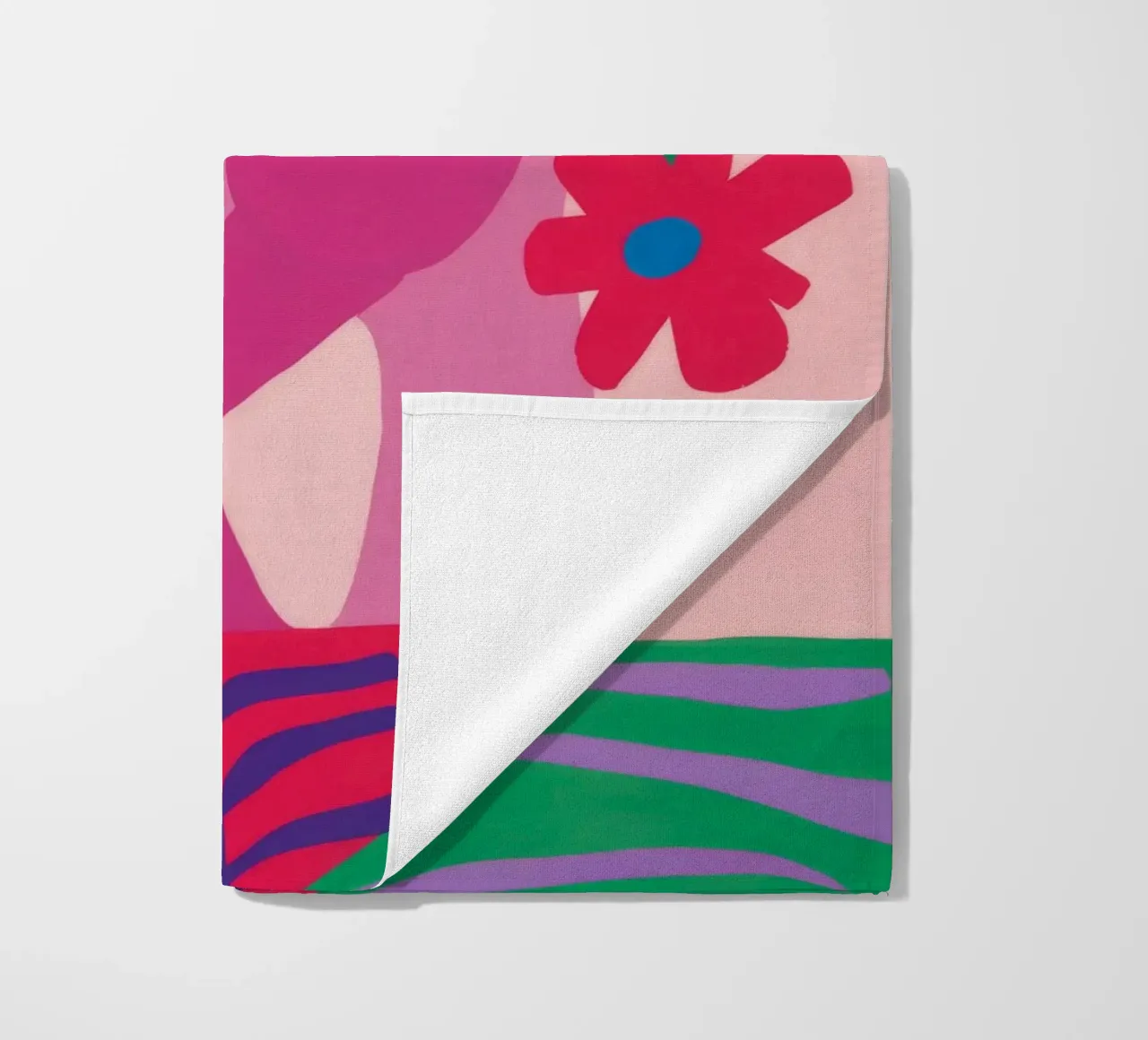 Fauvist Flower Form beach towel by Moonlite Desire