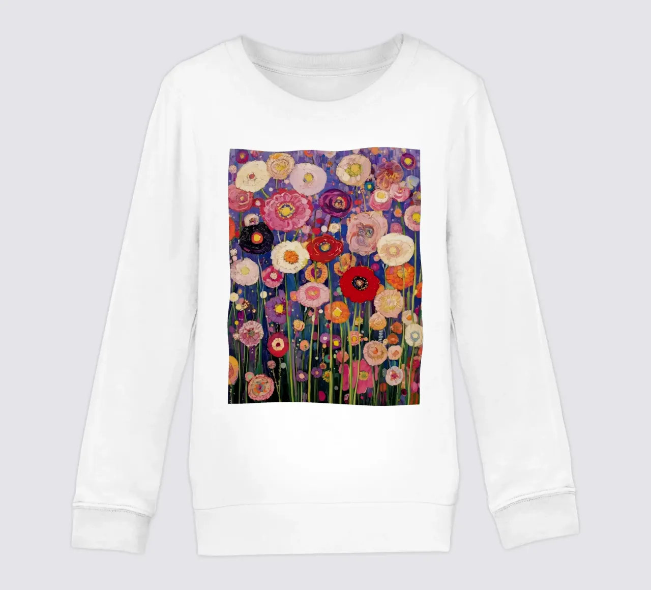 Purple Flower kids sweatshirt by Stev Shop