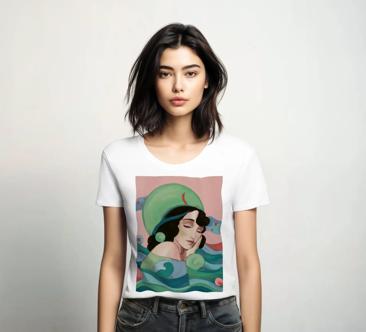 Serene Scarf Dream Frauen T-Shirt von Vivid Reverie
