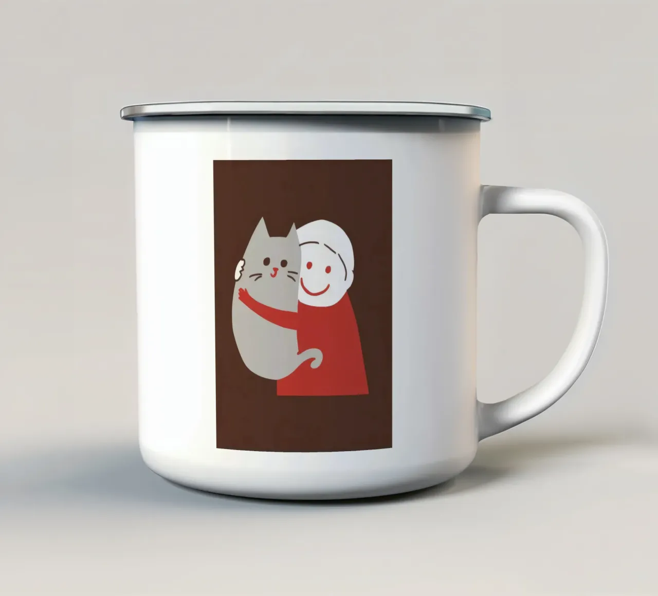 Abbraccio gentile tazza in smalto da Grande Serene
